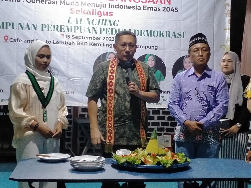 Anas Urbaningrum Menjadi Pembicara dalam Saresehan Kebangsaan di Lampung
