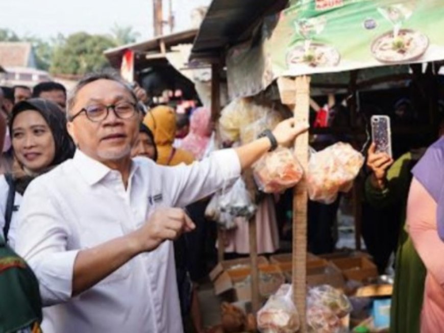 Pantau Harga, Mendag RI Zulkifli Hasan Kunjungi Pasar Natar
