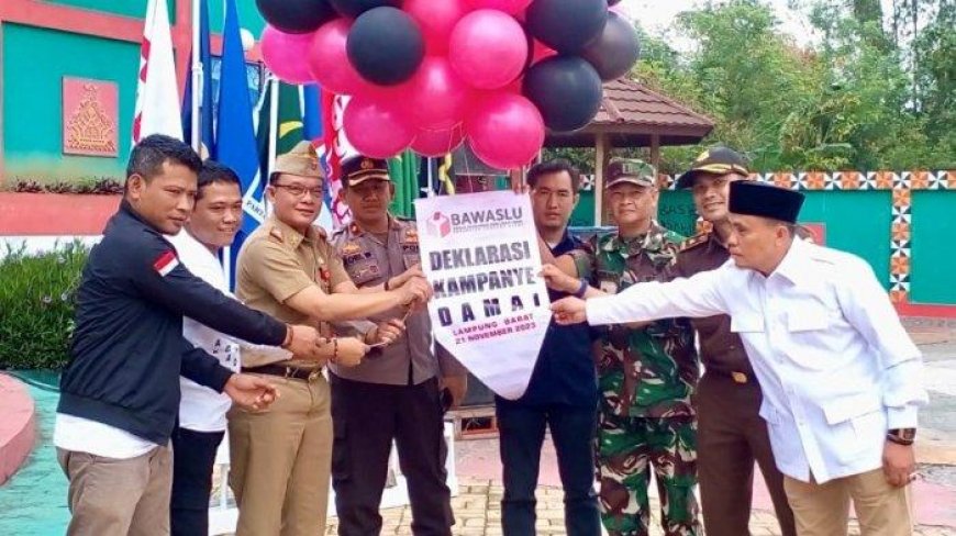 Bawaslu Lampung Barat Deklarasi Pemilu Damai 2024