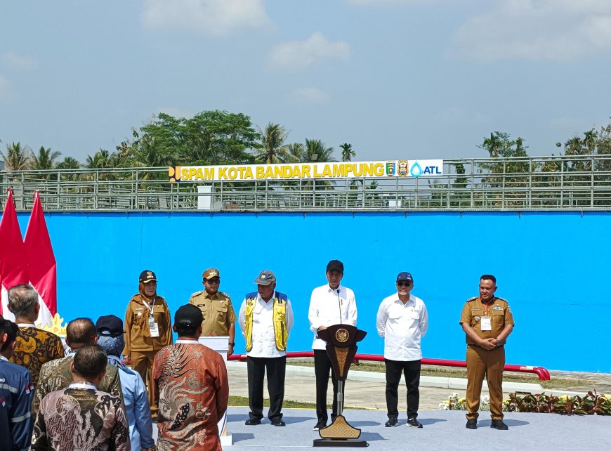 Presiden Jokowi Resmikan SPAM dan Pasar Pasir Gintung di Bandar  Lampung"