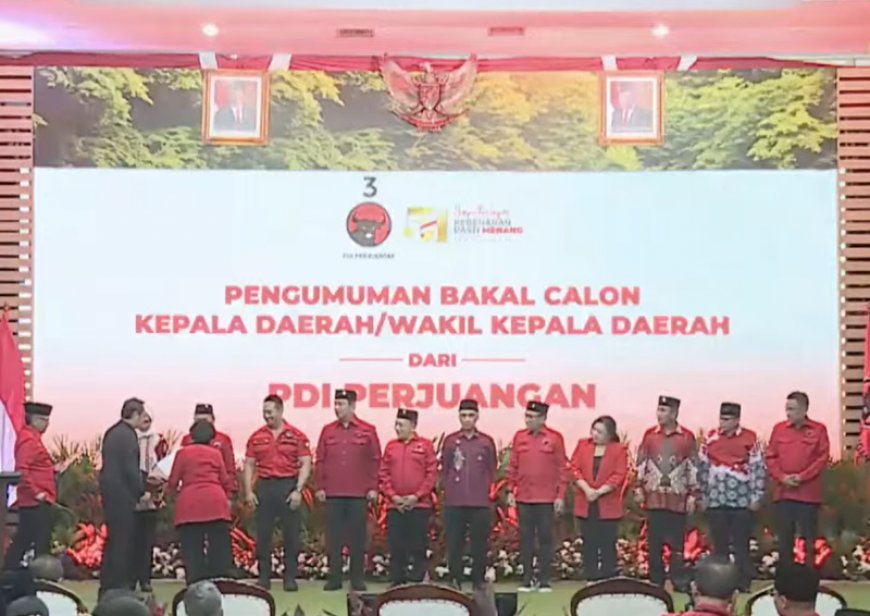 PDIP Serahkan Rekomondasi  Empat Bakal Calon Kepala Daerah di Lampung