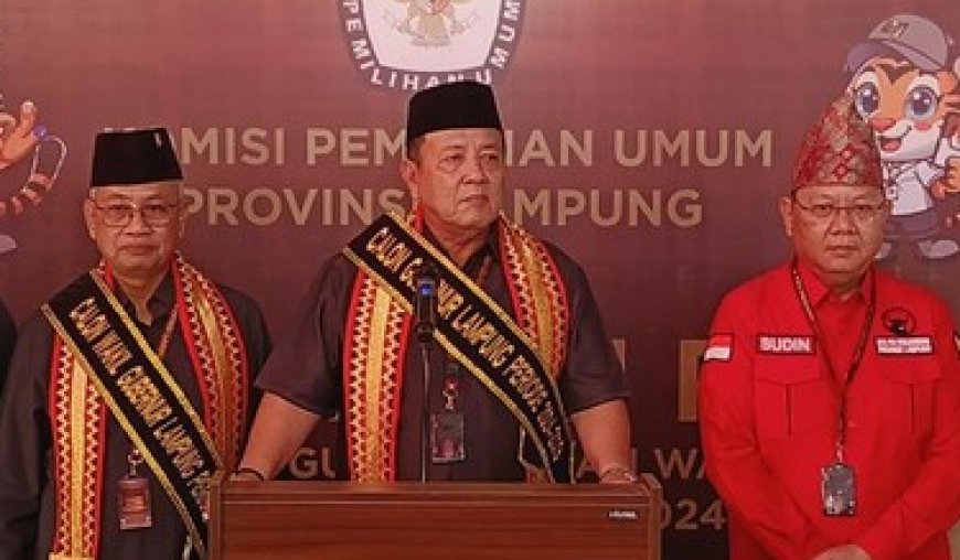 Arinal Djunaidi dan Sutono Resmi Maju Pilgub Lampung 2024, Didukung Penuh PDIP