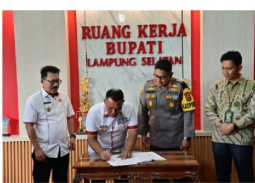 Pemkab dan Polres Lampung Selatan Sepakati Kerja Sama Penegakan Hukum Tipiring