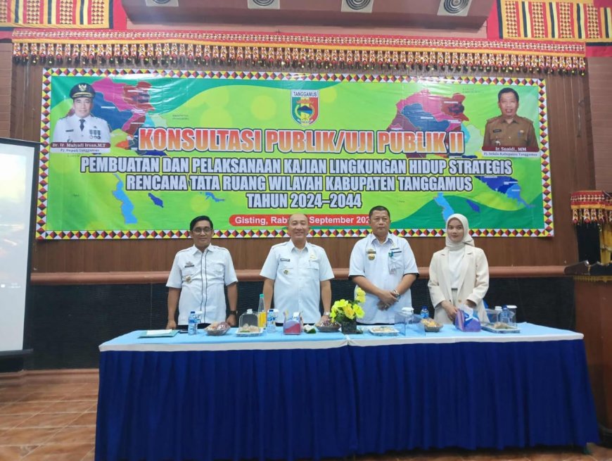 Pj Bupati Tanggamus Buka Konsultasi Publik II KLHS untuk Rencana Tata Ruang Wilayah 2024-2044