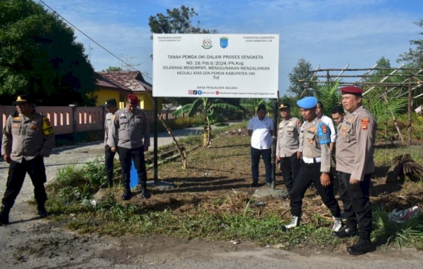 Plang Peringatan Terpasang di Lahan Sengketa Hutan Kota Kayuagung, Pemkab Minta Masyarakat Tahan Diri