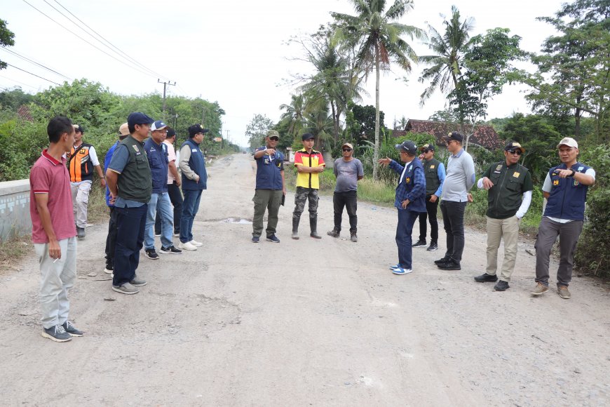 Kepala Dinas BMBK Lampung Tinjau Progres Jalan Adijaya-Sp. Tulung Randu, Tulangbawang