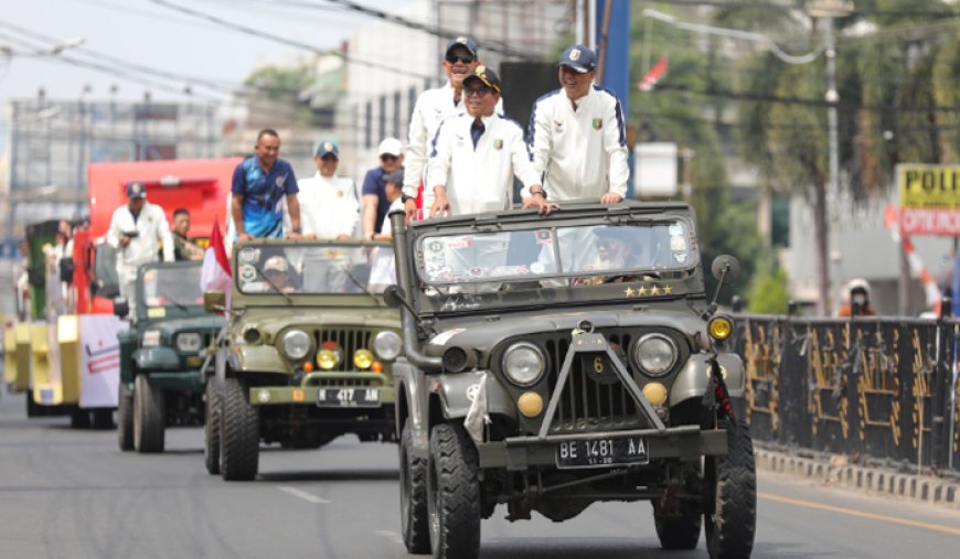 Pawai Kirab Atlet PON di Bandar Lampung  Berlangsung Meriah!