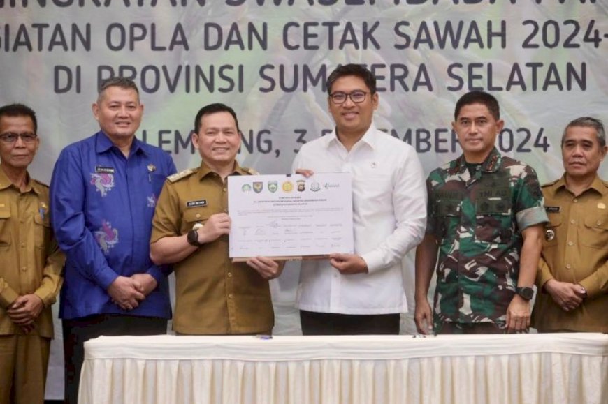 Sumsel Perkuat Swasembada Pangan dengan Cetak Sawah dan Optimalisasi Lahan Rawa