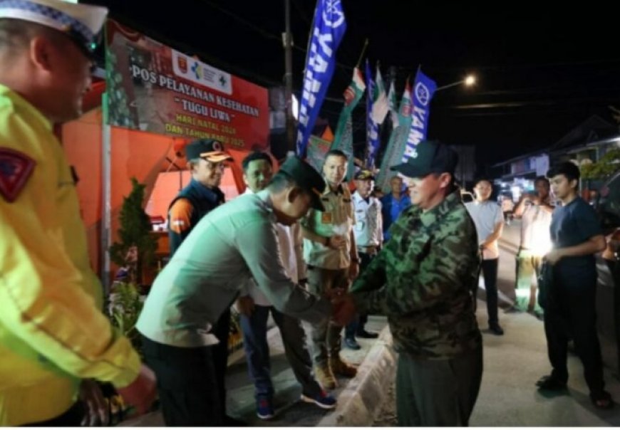 Pj. Bupati Lampung Barat Pastikan Keamanan Pos Pelayanan Nataru di Tugu Ara Kota Liwa