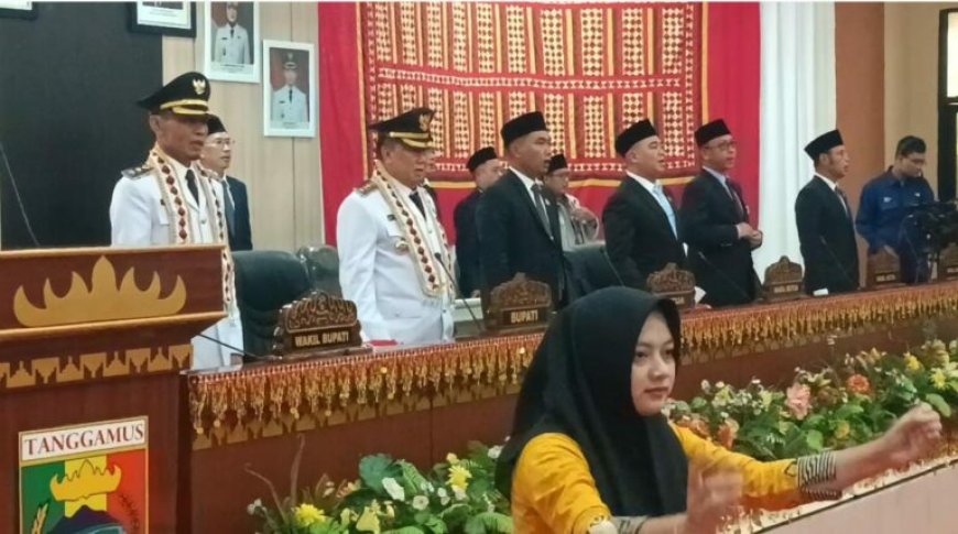 Bupati Tanggamus M. Saleh Asnawi Sampaikan Pidato Perdana di Rapat Paripurna DPRD