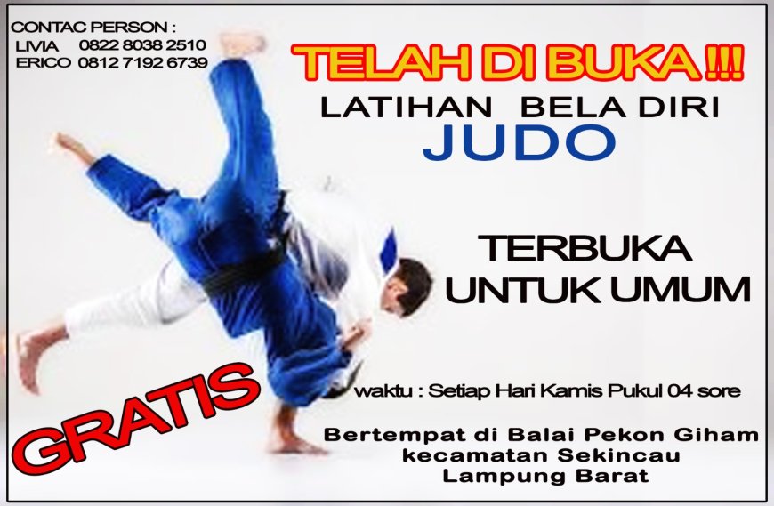 Latihan Bela Diri Gratis Judo untuk Semua Kini Hadir di Lampung Barat