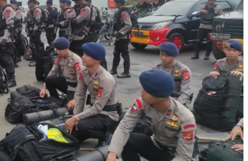 Brimob Polda Lampung Kerahkan Personel Amankan PSU Pesawaran 2025