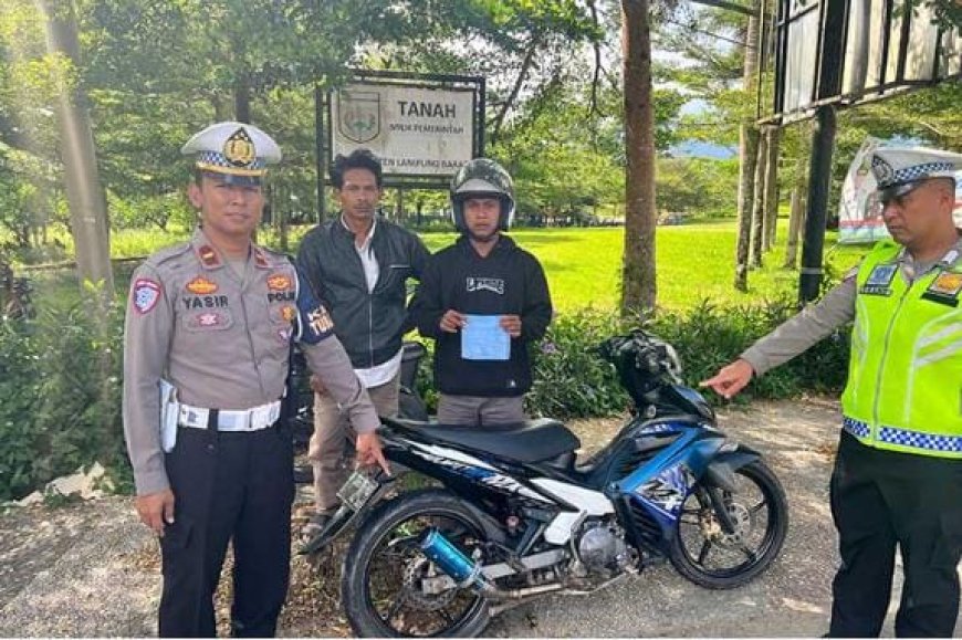 Polisi Tertibkan Pengguna Knalpot Brong di Lampung Barat, Puluhan Pengendara Terjaring