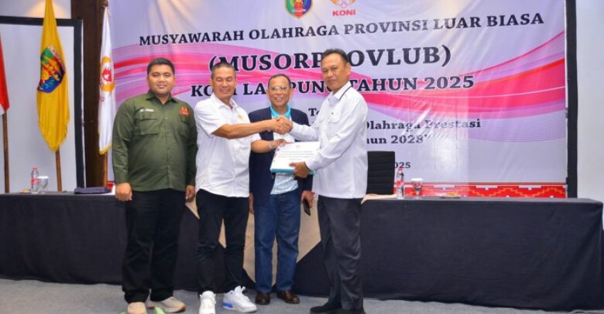 Terpilih Aklamasi, Taufik Hidayat Nahkodai KONI Lampung 2025–2029