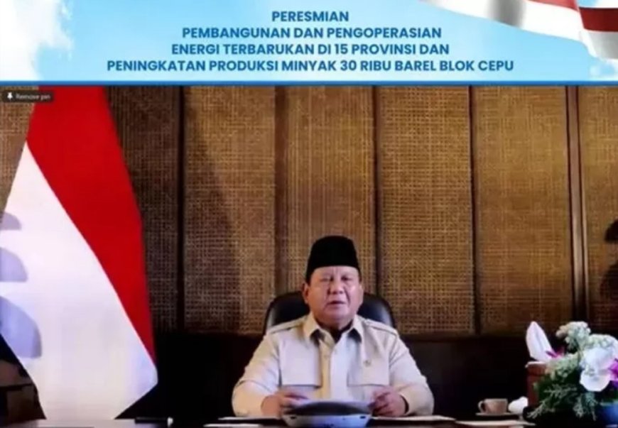 Prabowo Resmikan Proyek Energi Terbarukan Serentak di 15 Provinsi, Lampung Siap Menuju Kemandirian Energi