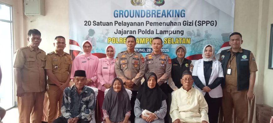 Polres Lamsel Dukung Program Makanan Bergizi Gratis Lewat Peluncuran SPPG