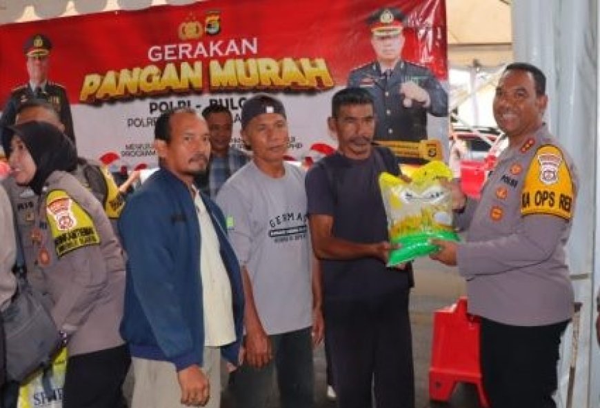 Gerakan Pangan Murah Polresta Bandar Lampung Diserbu Warga, 4,1 Ton Beras Ludes Terjual