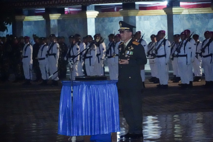 Danrem Garuda Hitam Menjadi Irup AKRS HUT ke-80 RI di TMP Tanjungkarang