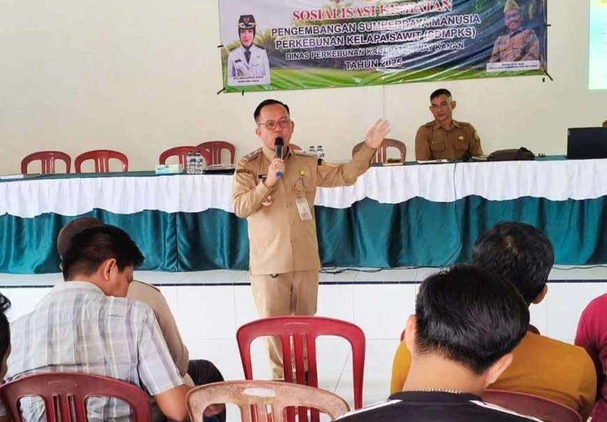 Disbun Way Kanan Gelar Sosialisasi Program Penguatan SDM Perkebunan Sawit