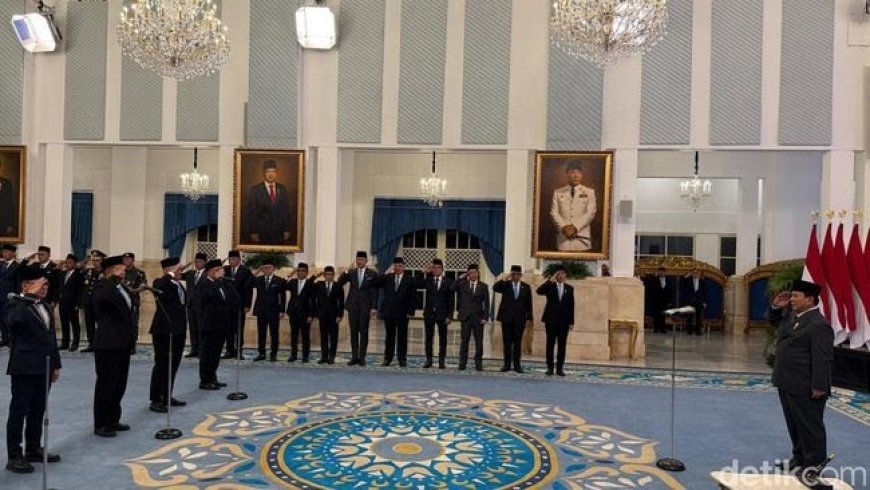 Prabowo Resmi Lantik Menteri Baru dalam Reshuffle Kabinet Kedua
