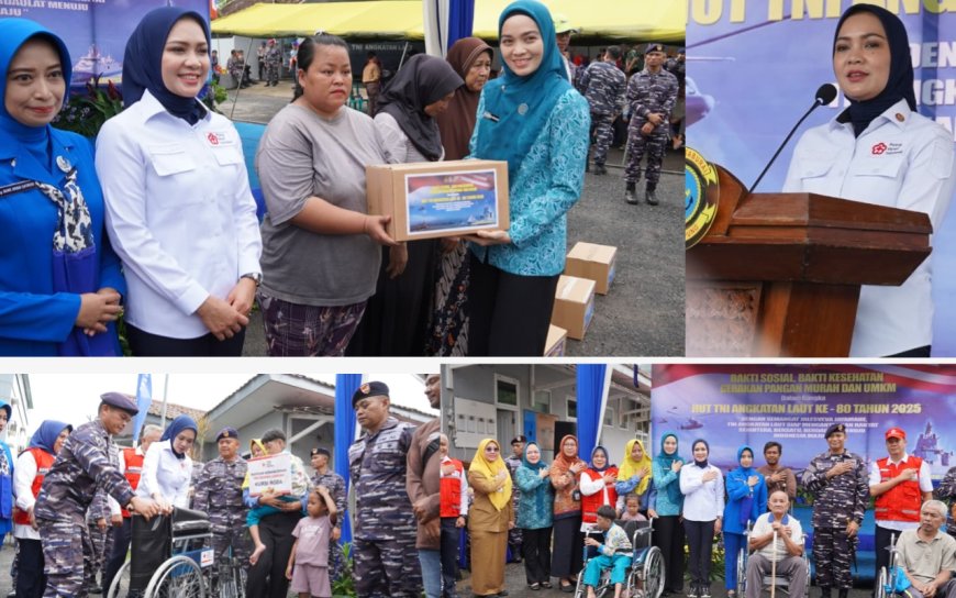 PMI dan TNI AL Gelar Bakti Sosial pada Peringatan HUT ke-80 di Lampung